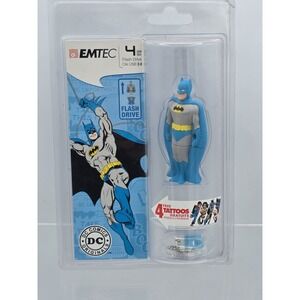 Batman EMTEC Superhero USB 2.0 Flash Drive 4GB DC Comics Vintage NEW SEALED